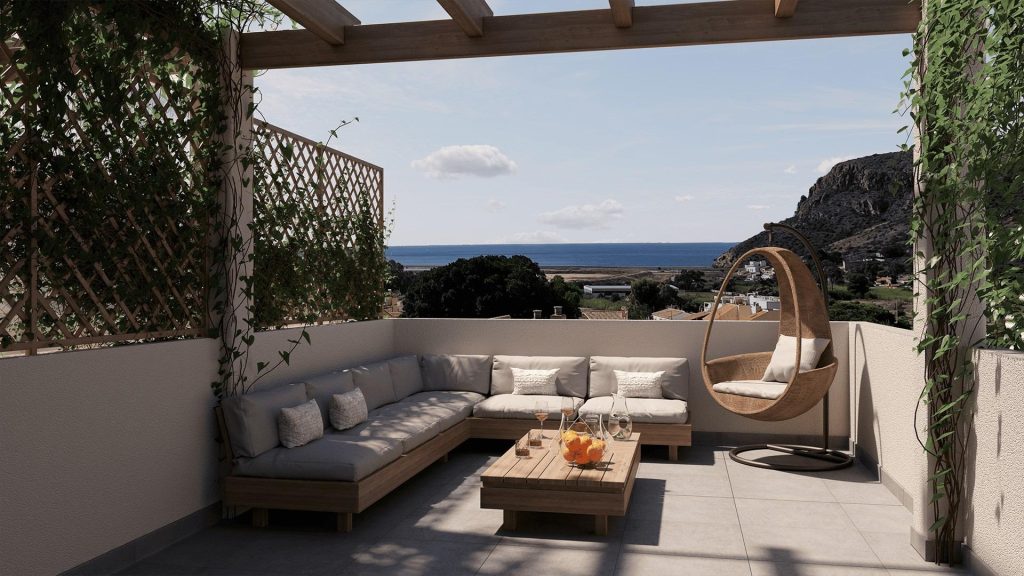 New Build Townhouses with Sea Views in Portman Murcia
