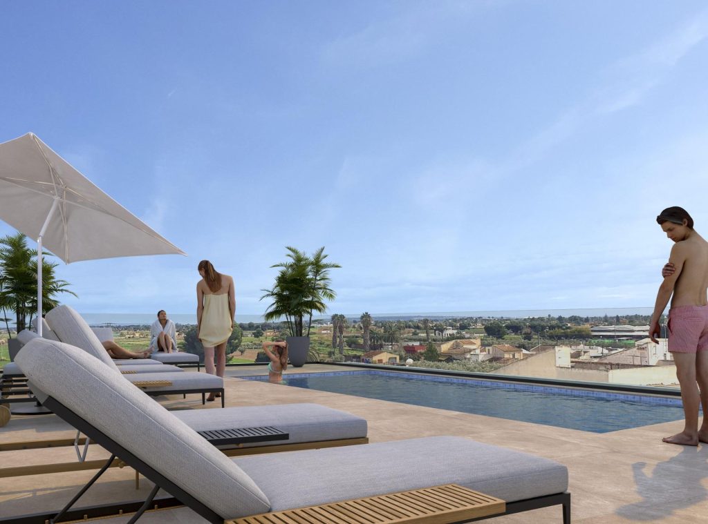 New Build Apartments for Sale in Catral Alicante with Rooftop Pool